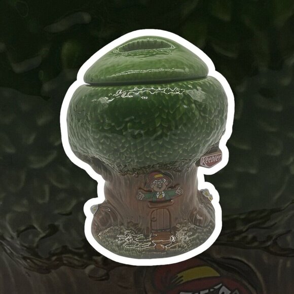 Keebler Vintage 1980's Elf Treehouse Cookie Snack Treat Jar Kitchen Collectible - Picture 2 of 16